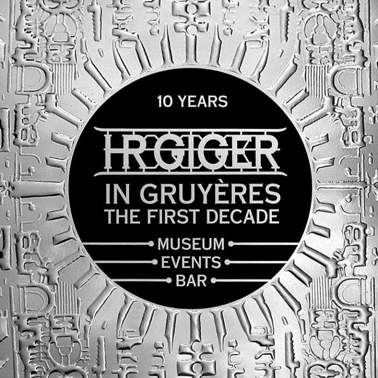 Création graphique de livre du musée HR Giger à Gruyères en Suisse.