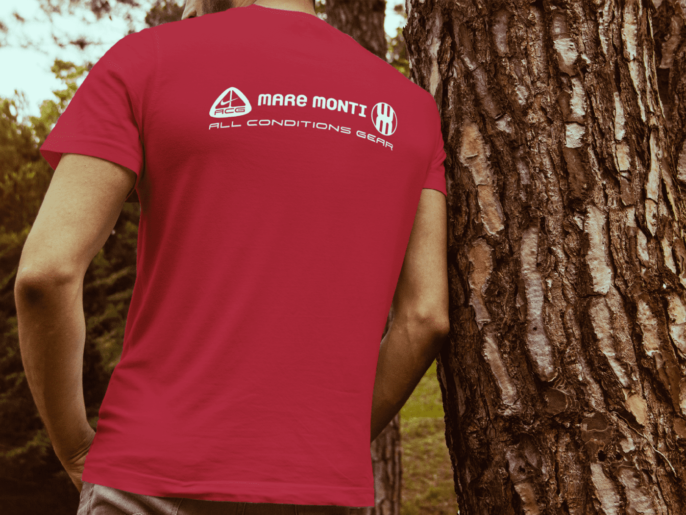 T-shirt pour hommes du circuit international de trail Mare Monti. Co-branding avec Nike.