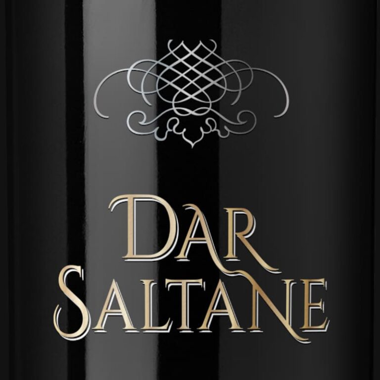 Logo et création graphique du packaging du vin Dar Saltane.