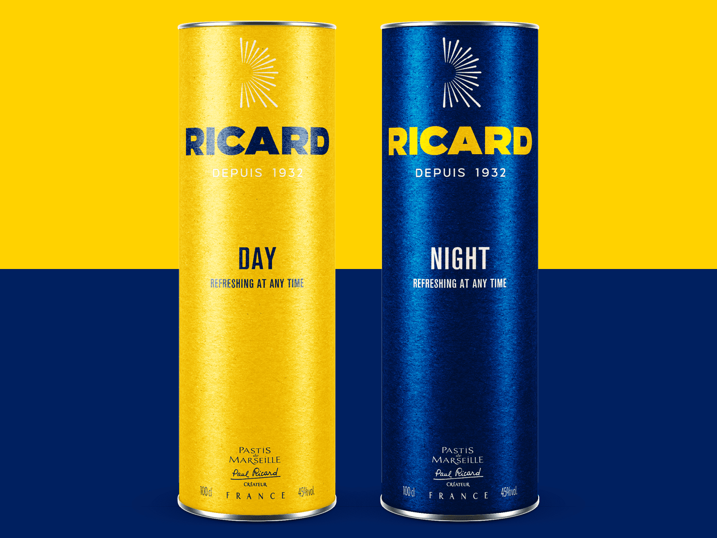 Création graphique du packaging pour Ricard pour duty free.