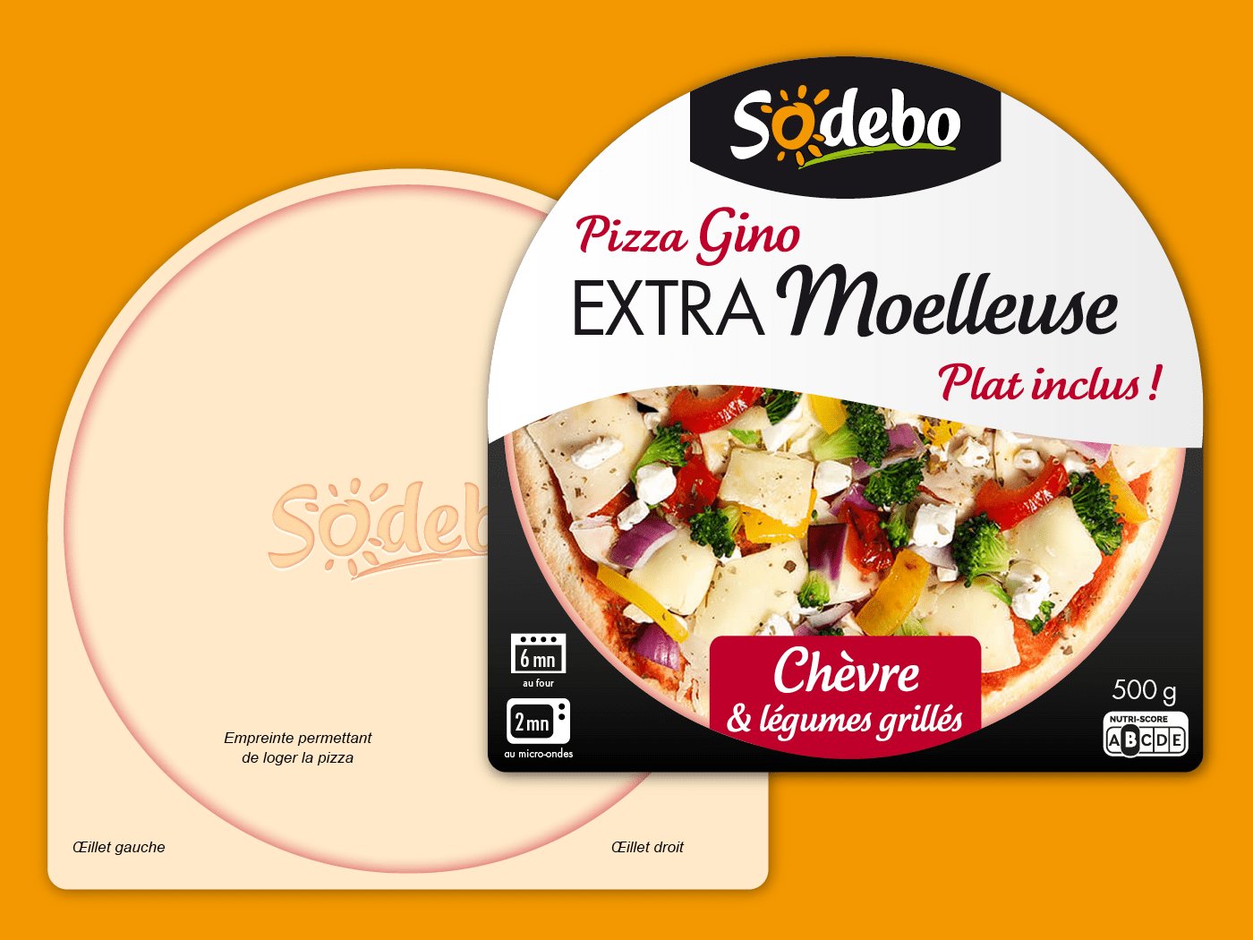 Création packaging  pizza Sodebo.