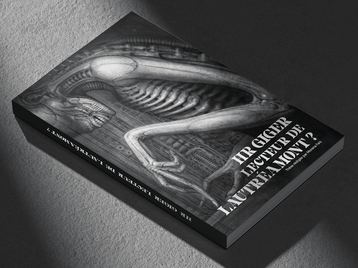 Conception graphique de la couverture du livre « HR Giger lecteur de Lautréamont ? »